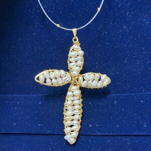 NWT Handmade Pearl and Gold Jewelry Wire 18K Plated Craft - Made by me